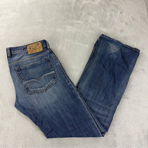 Diesel Men's Size 31x32 Zatiny Button Fly Flared Denim Jeans Made in Tunisia - Picture 1 of 12